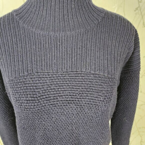 Lululemon Navy 100% Merino Wool Turtleneck Warm & Restore Sweater - Picture 3 of 6
